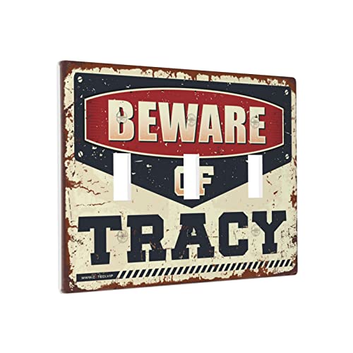 Dekorative Lichtabdeckung, Vorsicht vor Tracy, Schalter, Wandplatte, Kunstplatten, Mehrfachschalterplatten von BDIX