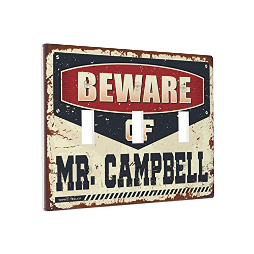 Dekorative Lichtabdeckung "Beware Of Mr. Campbell", Schalter-Wandplatte, Kunstplatten, Mehrgang-Schalterplatten von BDIX