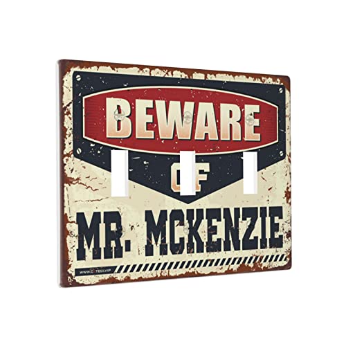 Dekorative Lichtabdeckung "Beware Of Mr. Mckenzie", Schalter-Wandplatte, Kunstplatten, Mehrgang-Schalterplatten von BDIX