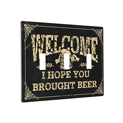 Dekorative Lichtabdeckung "Welcome I Hope You Brought Beer Switch Wallplate Cover Art Plates Multi Gang Switch Plates Dekorative Lichtabdeckung "Welcome I Hope You Brought Beer Switch Wallplate Cover Art Plates Multi Gang Switch Plates von BDIX