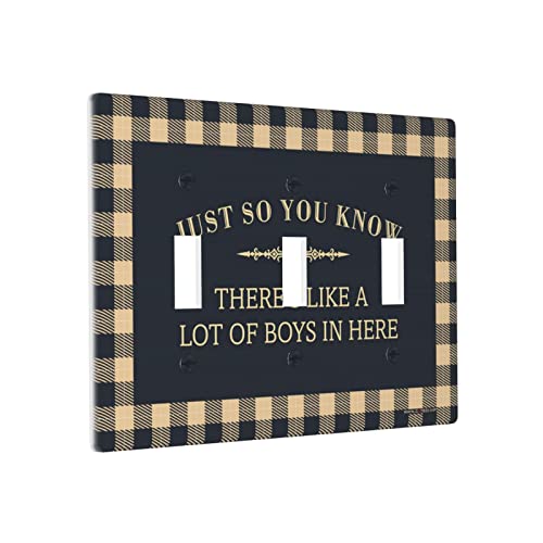 Dekorative Lichtschalter-Abdeckung, so dass Sie wissen, dass es wie eine Menge Jungen hier ist, Schalter-Wandplatte, Lichtschalter-Platten, Dreifachschalter-Verkleidung von BDIX