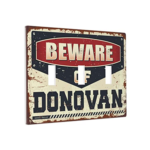 Dekorative Lichtschalterabdeckung Vorsicht vor Donovan Schalter, Wandplatte, Lichtschalterplatten, Dreifachschalterverkleidung Dekorative Lichtschalterabdeckung Vorsicht vor Donovan Schalter, Wandplatte, Lichtschalterplatten, Dreifachschalterverkleidung von BDIX