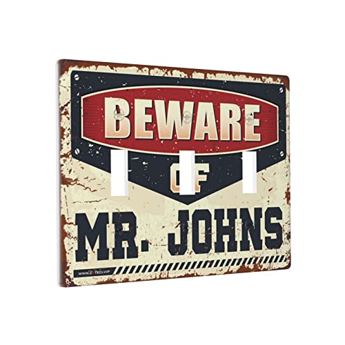 Dekorative Lichtschalterabdeckung Vorsicht vor Mr. Johns Schalterwandplattenabdeckung Lichtschalterplatten Dreifachschalterverkleidung Dekorative Lichtschalterabdeckung Vorsicht vor Mr. Johns Schalterwandplattenabdeckung Lichtschalterplatten Dreifachschalterverkleidung von BDIX