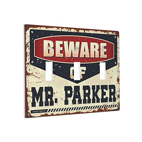 Dekorative Lichtschalterabdeckung Vorsicht vor Mr. Parker Schalter Wandplatte Abdeckung Lichtschalterplatten Dreifachschalterverkleidung Dekorative Lichtschalterabdeckung Vorsicht vor Mr. Parker Schalter Wandplatte Abdeckung Lichtschalterplatten Dreifachschalterverkleidung von BDIX