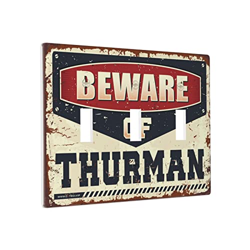 Dekorative Lichtschalterabdeckung Vorsicht vor Thurman Schalterwandplatte Abdeckung Lichtschalterplatten Dreifachschalterverkleidung Dekorative Lichtschalterabdeckung Vorsicht vor Thurman Schalterwandplatte Abdeckung Lichtschalterplatten Dreifachschalterverkleidung von BDIX