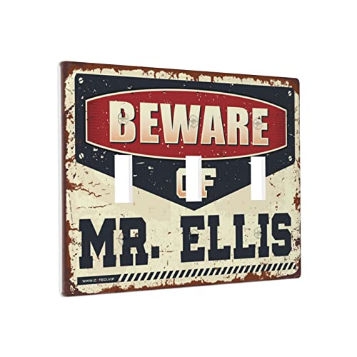Dekorative Schalterplatte, Vorsicht vor Mr. Ellis, Schalter-Wandplattenabdeckung, Kochsteckdosenabdeckung, 3 Wandsteckdosen von BDIX