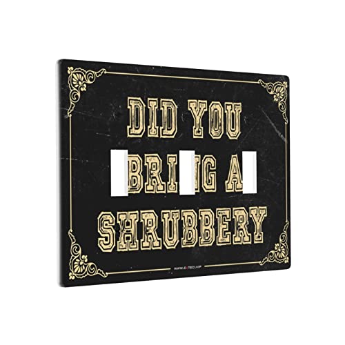 Dekorative Schalterplatten und Steckdosenabdeckungen "Did You Bring A Shrubbery Switch Wallplate Cover", nostalgische Schalterplattenabdeckungen, Dreifach-Lichtschalter von BDIX