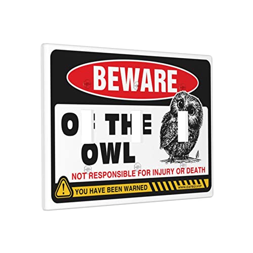 Doppelschalterplattenabdeckungen, Vorsicht vor Eulenschalter, Wandplattenabdeckung, Steckdosenblende, Lichtschalterabdeckung, 3 Schalter Doppelschalterplattenabdeckungen, Vorsicht vor Eulenschalter, Wandplattenabdeckung, Steckdosenblende, Lichtschalterabdeckung, 3 Schalter von BDIX