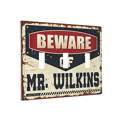 Doppelschalterplattenabdeckungen "Beware Of Mr. Wilkins", Schalterabdeckung, Steckdosenblende, Lichtschalterabdeckung, 3 Schalter Doppelschalterplattenabdeckungen "Beware Of Mr. Wilkins", Schalterabdeckung, Steckdosenblende, Lichtschalterabdeckung, 3 Schalter von BDIX