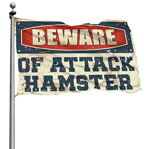 Flagge für Wohnheim, lustige Hamster-Flagge, coole Poster für Jungs, coole lustige Flaggen (120 x 180 cm) von BDIX