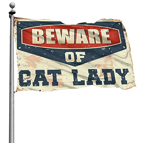 Flagge für Wohnheim, lustige "Vorsicht vor Raupen", coole Poster für Jungs, coole lustige Flaggen (60 x 90 cm) von BDIX