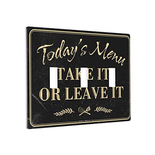 Lichtschalter-Rahmen "Today'S Menu Take It Or Leave It", Wandplattenabdeckung, Blumenlichtschalter-Abdeckung, Mehrfachschalterplatten von BDIX
