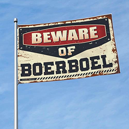 Lustige Flagge für Wohnheim, Aufschrift "Beware Of Boerboel", College-Poster für Jungs, lustige Terrassendekoration (60 x 90 cm) von BDIX