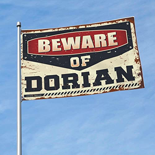 Lustige Flagge für Wohnheim, Motiv: Vorsicht vor Dorian-Flagge, coole Poster für Jungs, coole lustige Flaggen (152 x 244 cm) von BDIX