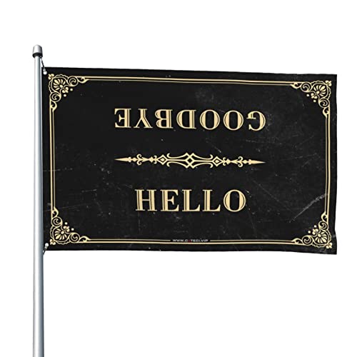 Lustige Poster für Studentenwohnheim, Hello Goodbye Flagge, Jungen, Schlafzimmer, Dekoration, Schlafsaal, lustig (30 x 45 cm) von BDIX