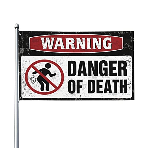 Lustige Poster für Studentenwohnheim, Warnung vor Todesgefahr, Flagge, Jungen, Schlafzimmer, Dekoration, Schlafsaal, lustig (120 x 180 cm) von BDIX