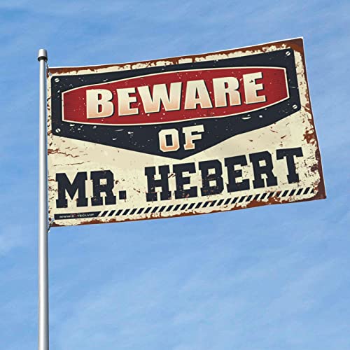 Lustige Poster für Studentenwohnheim "Beware Of Mr. Hebert", Badezimmerzubehör, Autoflaggen für Zimmer (120 x 180 cm) von BDIX
