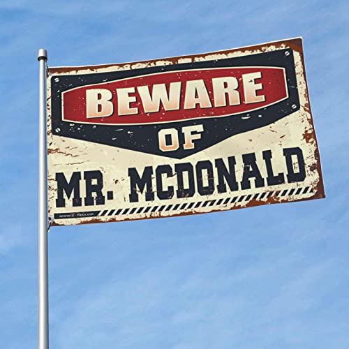 Lustige Poster für Studentenwohnheim "Beware Of Mr. McDonald", Badezimmerzubehör, Autoflaggen für Zimmer (30 x 45 cm) von BDIX