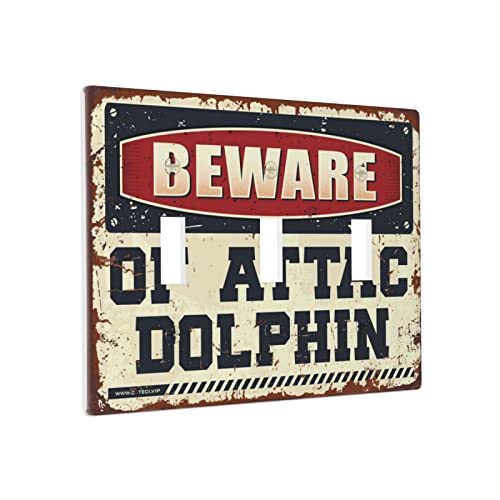 Wandplatten Vorsicht vor Angriff Delfinschalter Wandplatte Abdeckung Lichtschalter Abdeckplatte Dreifachschalter Verkleidung Wandplatten Vorsicht vor Angriff Delfinschalter Wandplatte Abdeckung Lichtschalter Abdeckplatte Dreifachschalter Verkleidung von BDIX