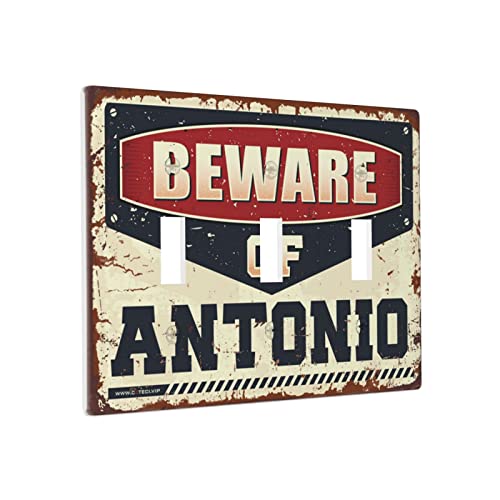 Wandplatten Vorsicht vor Antonio Schalter Wandplatte Abdeckung Lichtschalter Abdeckplatte Dreifachschalter Verkleidung Wandplatten Vorsicht vor Antonio Schalter Wandplatte Abdeckung Lichtschalter Abdeckplatte Dreifachschalter Verkleidung von BDIX