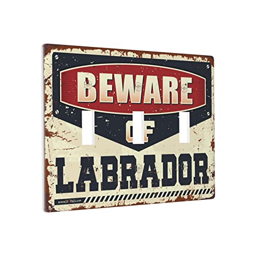 Wandplatten Vorsicht vor Labrador Schalter Wandplatte Abdeckung Lichtschalter Abdeckplatte Dreifachschalter Verkleidung von BDIX