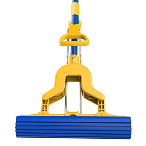 BDPP serpillière MOP PCV-Schwamm MOP 51.22-Zoll-Verlängerungsstange mit 2 wiederverwendbaren und waschbaren Schwammersatzköpfen Für alle Bodenarten geeignet von BDPP