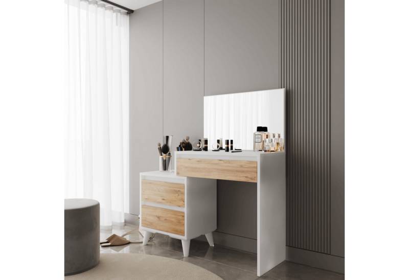 BDR Smart Home Art Schminkschrank Venus Schminktisch Spiegel-Schubladen Pine & Weiß Zeitlos Elegant BDR Smart Home Art Schminkschrank Venus Schminktisch Spiegel-Schubladen Pine & Weiß Zeitlos Elegant von BDR Smart Home Art