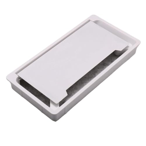 BDSHGRDH Schreibtisch Tülle， ABS Rectangle Table Cable Outlet Computer Desk Grommet Wire Protection Organizer Furniture Hardware(White) von BDSHGRDH