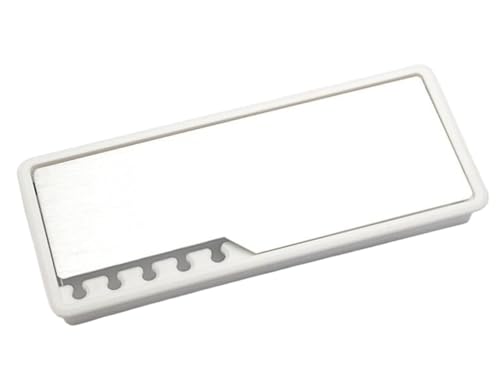 BDSHGRDH Schreibtisch Tülle， Alloy Desk Cable Grommet Rectangular Threading Box with Wire Clip Holder Table Outlet Line Hole Cover Office Furniture Hardware(White) von BDSHGRDH