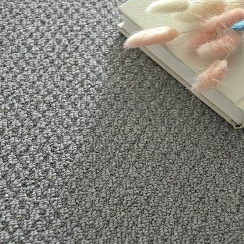 Selbstklebende Teppichfliesen, Teppichfliesen, selbstansaugende, Selbstklebende Mehrzweck-Teppichfliese for Zuhause und Haustiere, rutschfeste, frei spleißbare Bodenaufkleberfliesen – 54 m²(Gray) von BDSHGRDH