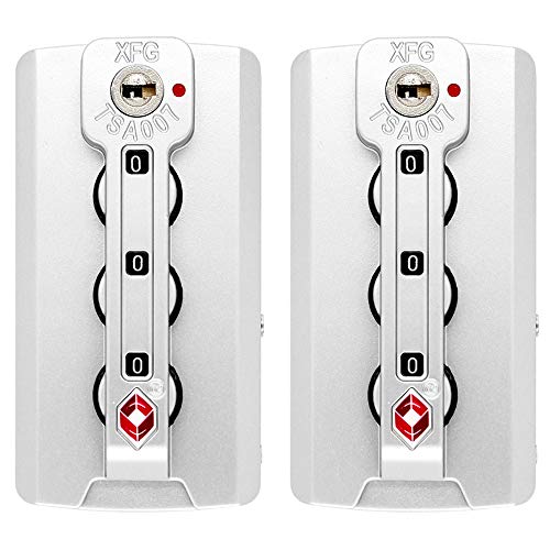 Vorhängeschloss， Zahlenschloss, Reiseschloss, 2er Set Silber Gepäckschlösser for Koffer, Zugstangenbox, Kofferraumbox, DIY von BDSHGRDH