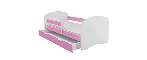 BDW Kinderbett Jugendbett mit Einer Schublade und Matratze ROSA 180x80 || BESTPREIS || von BDW