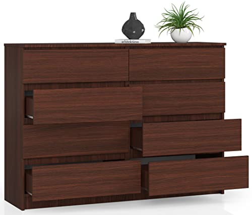 BDW Kommode, 8 Schubladen, viel Stauraum, Kleiderschrank, Flur, Badezimmerschrank, Kommode, Multifunktionsschrank. Abmessungen: 138 x 99 x 40 von BDW