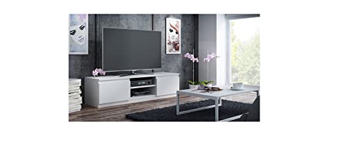 BDW Kommode, RTV Schrank, TV Gerät,120x40x36cm(H) viel Stauraum, Kleiderschrank, Diele, Wohnzimmer, Schlafzimmer Kommode, Multifunktionsschrank. (Weiß) von BDW