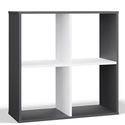 BDW- Malax BücherREGAL | Schrank, Sockel für Wohnzimmer, Büro und Arbeitszimmer | Regal für Bücher und Spielzeug | Ideal für Kinderzimmer, Teenager, Jugendzimmer | Anthrazit/Weiß, 2x2 BDW- Malax BücherREGAL | Schrank, Sockel für Wohnzimmer, Büro und Arbeitszimmer | Regal für Bücher und Spielzeug | Ideal für Kinderzimmer, Teenager, Jugendzimmer | Anthrazit/Weiß, 2x2 von BDW