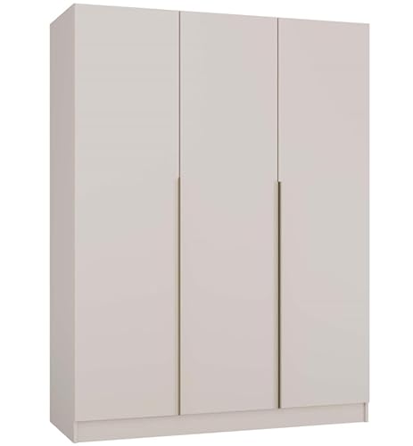 BDW Senso 3D Kleiderschrank mit 3 Türen, 150 x 200 x 56,5 cm, Kaschmir, Goldgriffe, 11 Einlegeböden, zum Wohnzimmer, Schlafzimmer, Büro, Premium-Produkt BDW Senso 3D Kleiderschrank mit 3 Türen, 150 x 200 x 56,5 cm, Kaschmir, Goldgriffe, 11 Einlegeböden, zum Wohnzimmer, Schlafzimmer, Büro, Premium-Produkt von BDW