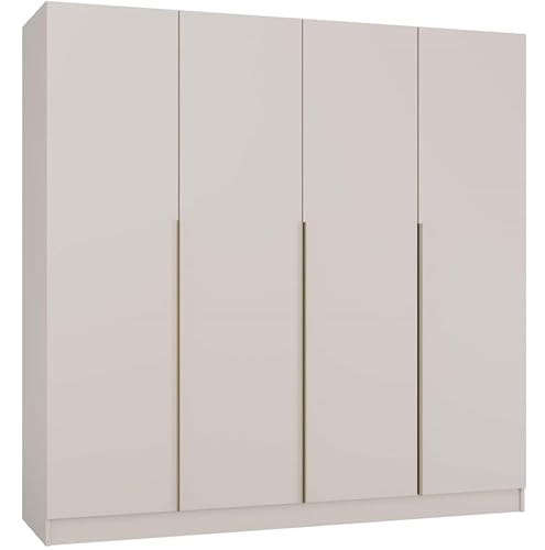 BDW Senso 4D Kleiderschrank mit 4 Türen, 200 x 200 x 56,5 cm, Kaschmir mit Goldgriffen, 11 Einlegeböden, zum Wohnzimmer, Schlafzimmer, Büro, Premium-Produkt BDW Senso 4D Kleiderschrank mit 4 Türen, 200 x 200 x 56,5 cm, Kaschmir mit Goldgriffen, 11 Einlegeböden, zum Wohnzimmer, Schlafzimmer, Büro, Premium-Produkt von BDW