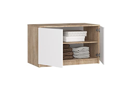 BDW Stylish S90 2D 2SZ CLP Kleiderschrank-Organizer - Zwei Einlegeböden - Schubladen für die Innenseite des Kleiderschranks - Kleiderschrank Innenaufbewahrung - 90x55x51 cm - Eiche Sonoma/Weiss BDW Stylish S90 2D 2SZ CLP Kleiderschrank-Organizer - Zwei Einlegeböden - Schubladen für die Innenseite des Kleiderschranks - Kleiderschrank Innenaufbewahrung - 90x55x51 cm - Eiche Sonoma/Weiss von BDW
