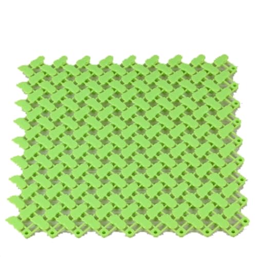 BDXMKS Garagenbodenfliesen 5 Stück 24,5 * 24,5 cm DIY Teppich Bonbonfarben Kunststoff Badematten Einfacher Badezimmer Massage Teppich Duschraum rutschfeste Matte, Spleißmatte(Green) von BDXMKS