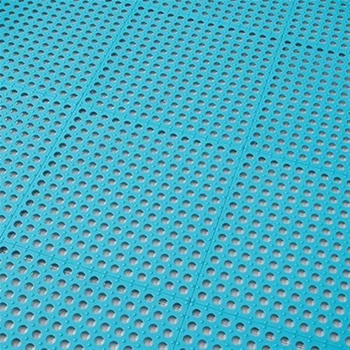 BDXMKS Garagenbodenfliesen Küche Badezimmer Anti-Rutsch-Matte wasserdichte Bodenmatte Badezimmer Patchwork Hohlbad Anti-Fall-Fußmatte Bad Drainage Teppich(Blue,30X30CM_16PCS) von BDXMKS
