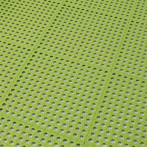 BDXMKS Garagenbodenfliesen Küche Badezimmer Anti-Rutsch-Matte wasserdichte Bodenmatte Badezimmer Patchwork Hohlbad Anti-Fall-Fußmatte Bad Drainage Teppich(Green,30X30CM_16PCS) von BDXMKS