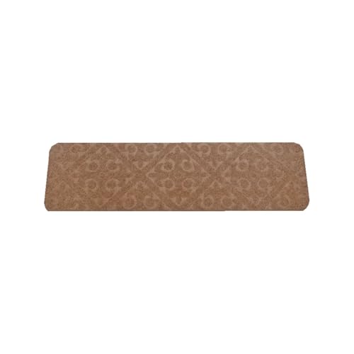 BDXMKS Treppenstufen Matten 2 STK. Selbstklebender Treppenstufenteppich, rutschfeste Treppenläufermatte for den Innenbereich, Bodenmatte for Holzstufen, Kindersicherheits-Treppenteppich(Khaik) von BDXMKS