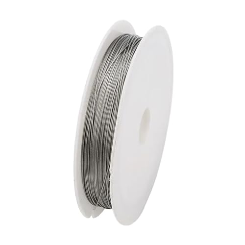 Basteldraht Beständiger, starker Draht aus Edelstahl, Tigerschwanz-Perlendraht zur Schmuckherstellung, Großhandel(Sliver,Dia 0.7mm length 15m) von BDXMKS