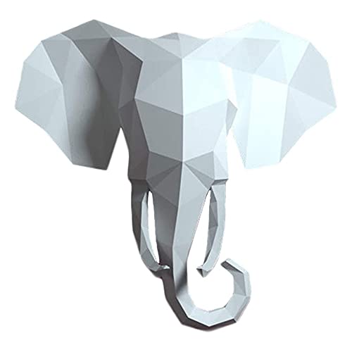 3D Origami Skulptur, DIY Vorgeschnittenes Papercraft, Papershape 3D Elefant Ausgeschnitten, Spielzeug Handwerk Aktivität Kinder Handgemachte Verzierung Geburtstagsgeschenk White von BDXZJ