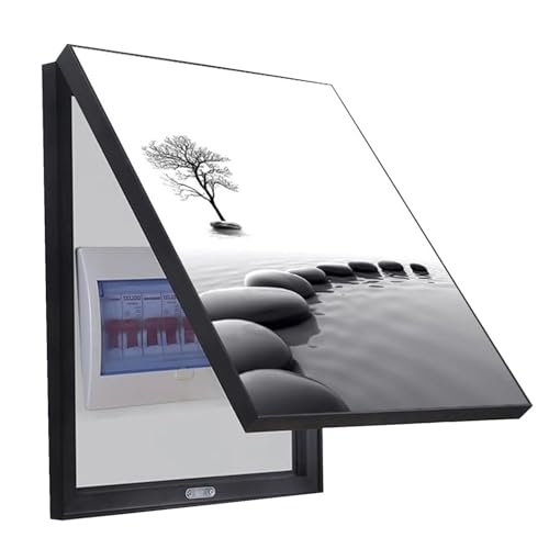 BDXZJ Sicherungskasten Abdeckung Schrank Stromverteiler Kreativ Flip-Cover Dekoratives Bild Verteilerkastens Gemälde Ausblenden Stromzähler Box Dekoration Verstecken Abdeckung A,40 * 50cm von BDXZJ