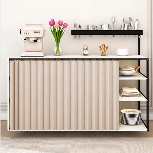 BDXZJ Staubdichter Vorhang Für Regale, Schrank Schatten Vorhang, Vorhang Küchenschrank Schrankvorhang Schranktür Vorhang Für Küche, Schuhschlitze, Schränke, Waschmaschinen B,H90cm/track140cm BDXZJ Staubdichter Vorhang Für Regale, Schrank Schatten Vorhang, Vorhang Küchenschrank Schrankvorhang Schranktür Vorhang Für Küche, Schuhschlitze, Schränke, Waschmaschinen B,H90cm/track140cm von BDXZJ