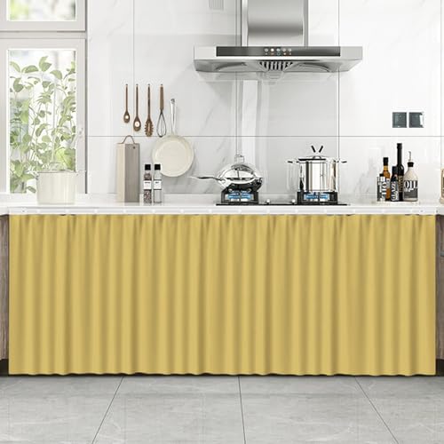 BDXZJ Vorhang Küchenschrank, Schrankvorhänge Für Küche, Kleiderschrank, Badezimmer, Vorhang Schrank, Staubdichter Vorhang Für Regale, Wandpaneele, Hängende Tür B,track100cm /H70cm von BDXZJ