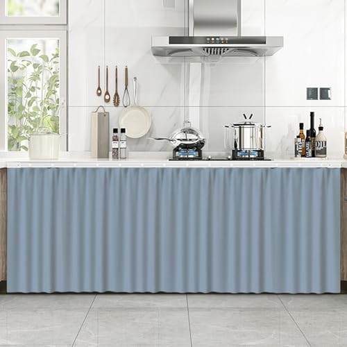 BDXZJ Vorhang Küchenschrank, Schrankvorhänge Für Küche, Kleiderschrank, Badezimmer, Vorhang Schrank, Staubdichter Vorhang Für Regale, Wandpaneele, Hängende Tür E,track70cm /H90cm von BDXZJ