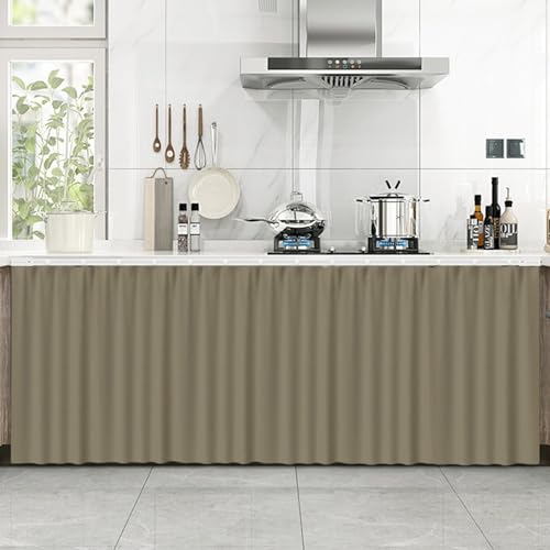 BDXZJ Vorhang Küchenschrank, Schrankvorhänge Für Küche, Kleiderschrank, Badezimmer, Vorhang Schrank, Staubdichter Vorhang Für Regale, Wandpaneele, Hängende Tür H,track120cm /H70cm von BDXZJ