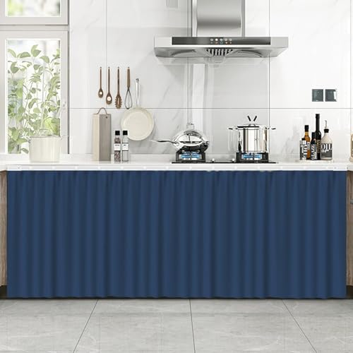 BDXZJ Vorhang Küchenschrank, Schrankvorhänge Für Küche, Kleiderschrank, Badezimmer, Vorhang Schrank, Staubdichter Vorhang Für Regale, Wandpaneele, Hängende Tür I,track100cm /H70cm von BDXZJ